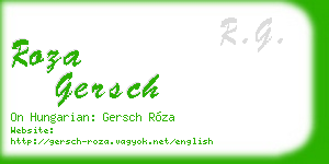roza gersch business card